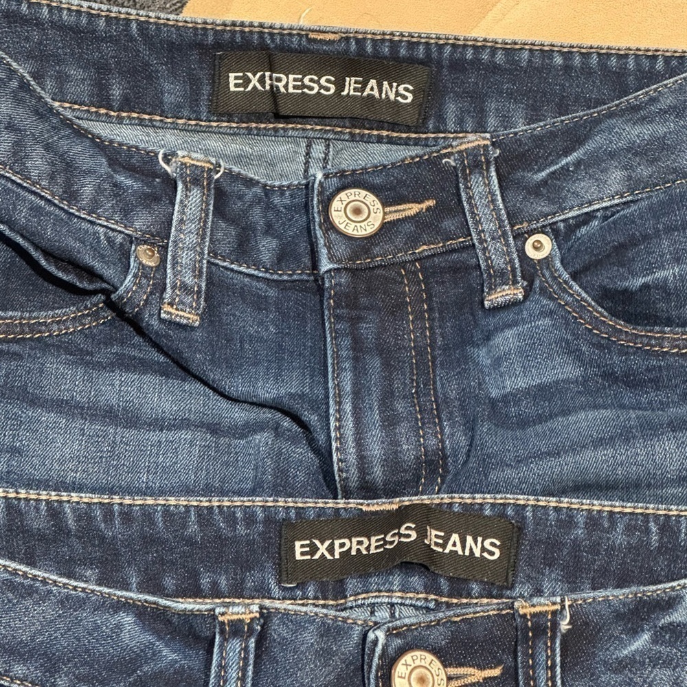 Express Blue Jean Shorts Bundle Size 00 0 - Picture 3 of 7